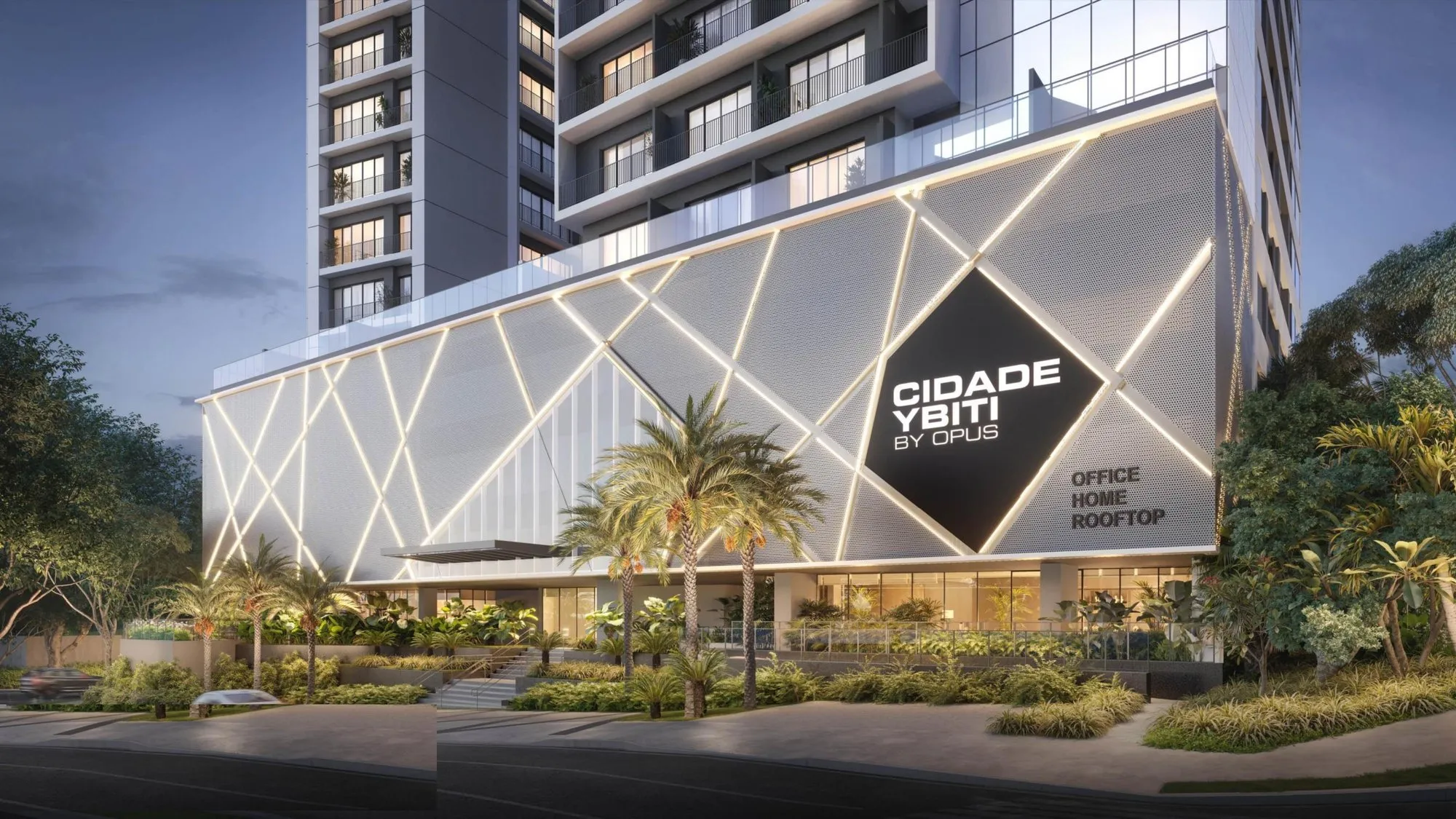 Cidade Ybiti Offices — Entrada comercial