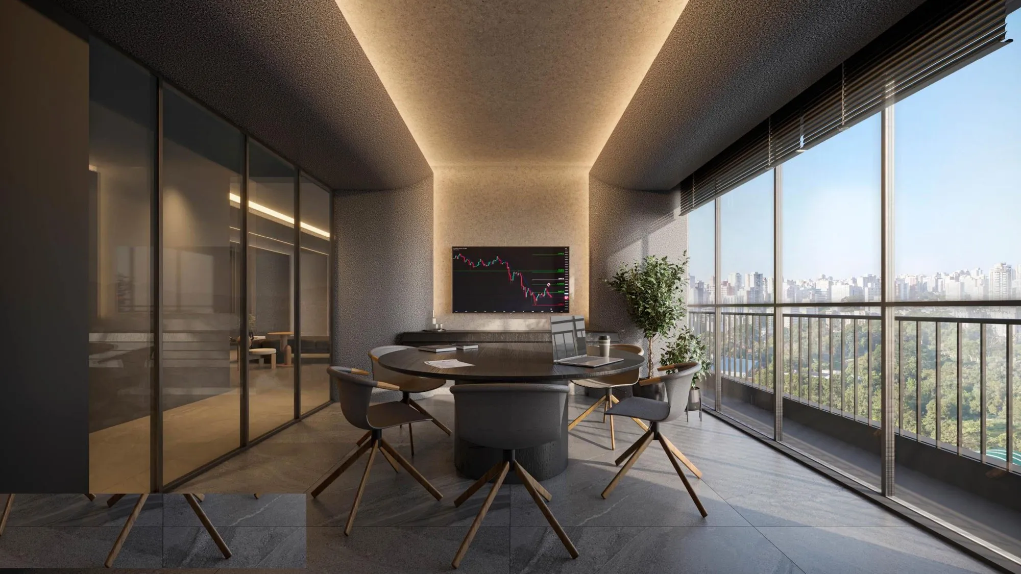 Cidade Ybiti Offices — Sala reuniao