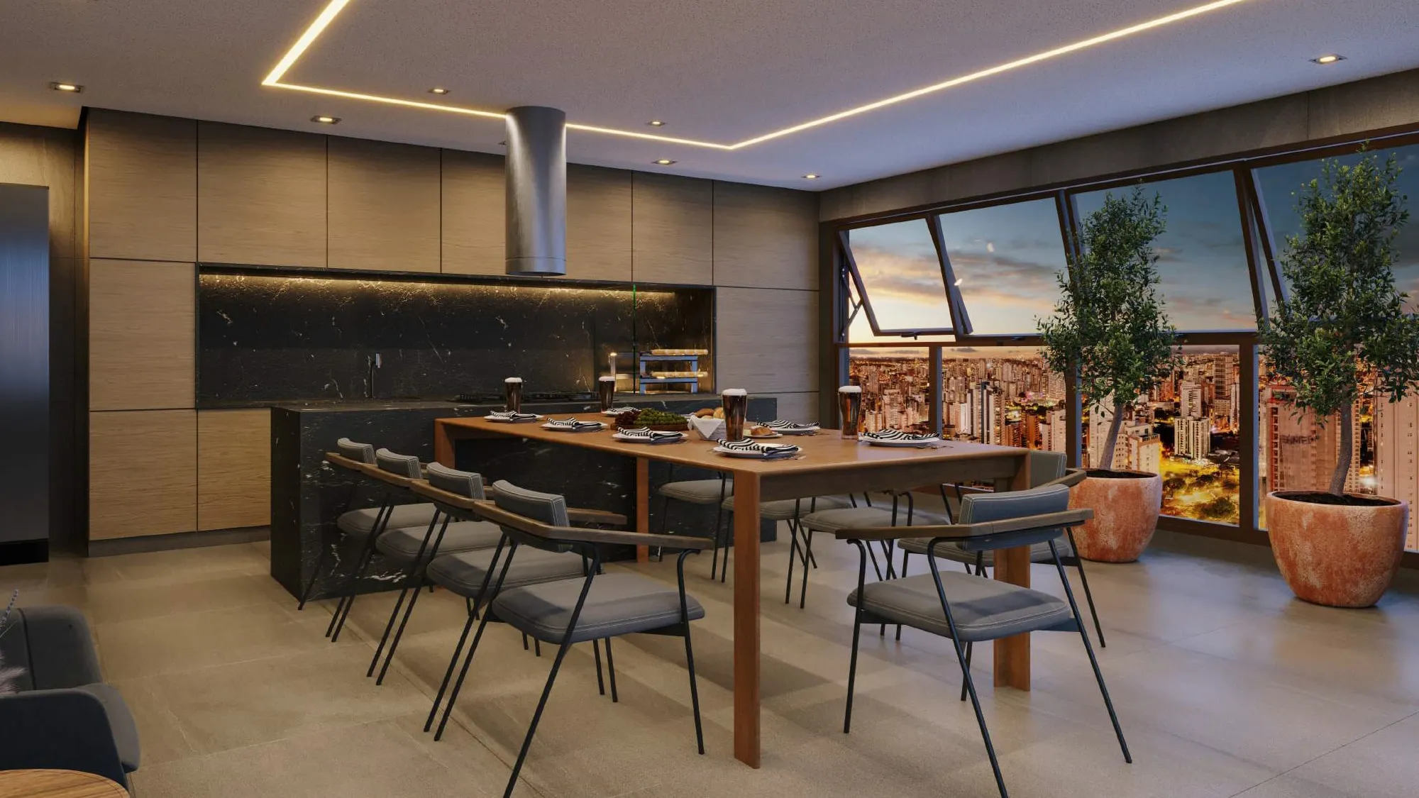 Elements Consciente — Sky Gourmet, com churrasqueira a carvão