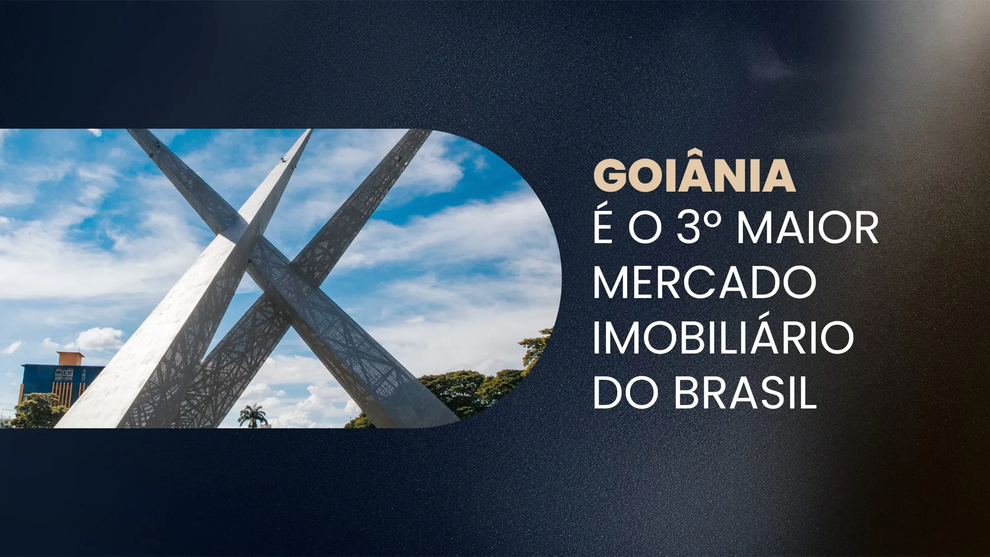 Goiânia é o 3º maior mercado imobiliário do Brasil — Monumento às Três Raças, no centro da cidade