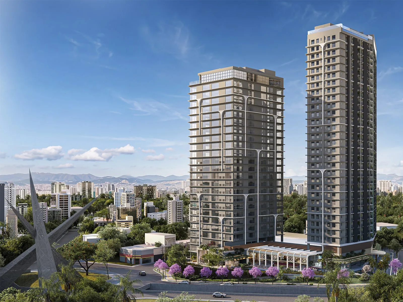Metropolitan Marista — as duas torres e o mall, no Setor Marista, Goiânia